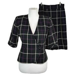 UNGARO ter by Emanuel Ungaro Vtg 90’s Cotton Tweed Skirt Jacket Set Size 42 / 8